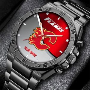 Calgary Flames NHL Steel Watch – Personalized Watches